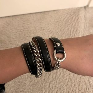 Coach Leather Wrap Around Bracelet